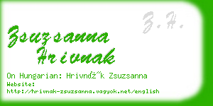 zsuzsanna hrivnak business card